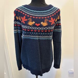 Modcloth Be-leaf Me When I Say fair isle sweater size large